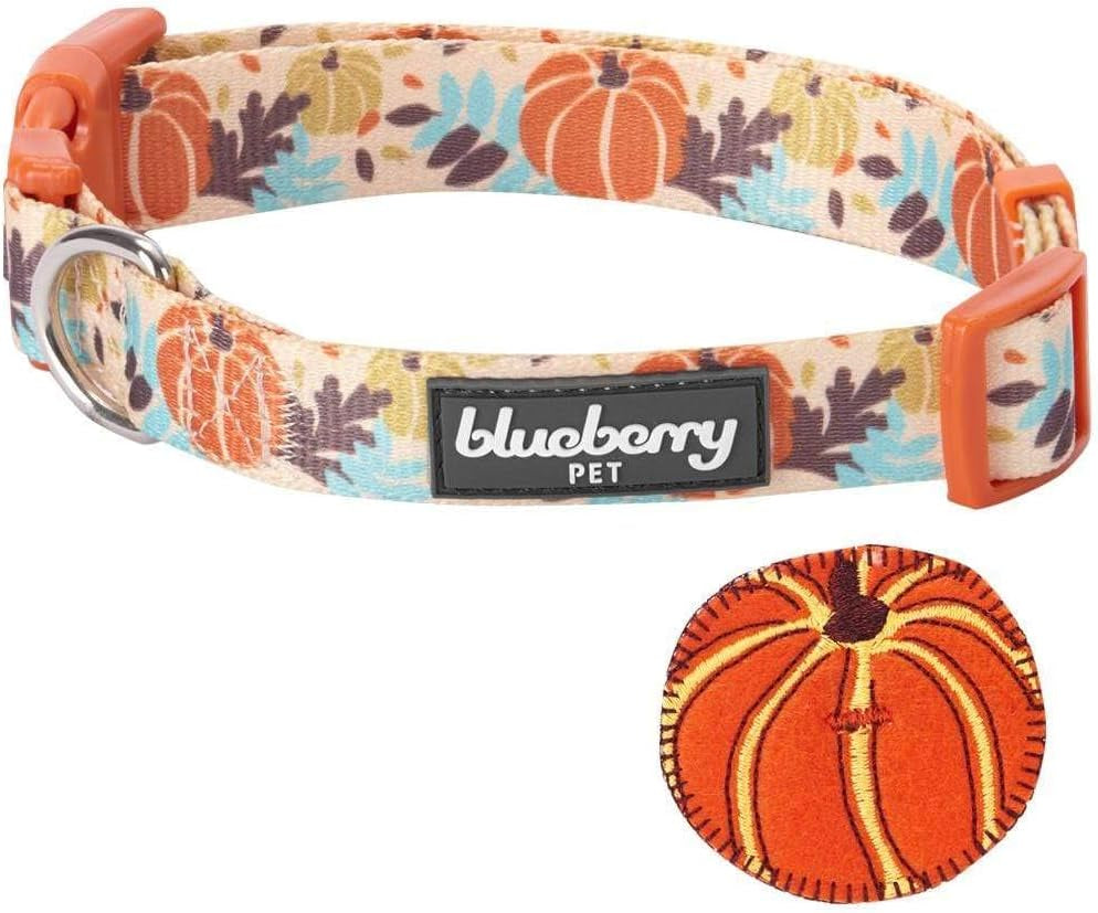 Adjustable Thanksgiving Dog Collar - Festive Pumpkin Design for Small to Medium Dogs, Perfect for Holiday Photos and Celebrations!