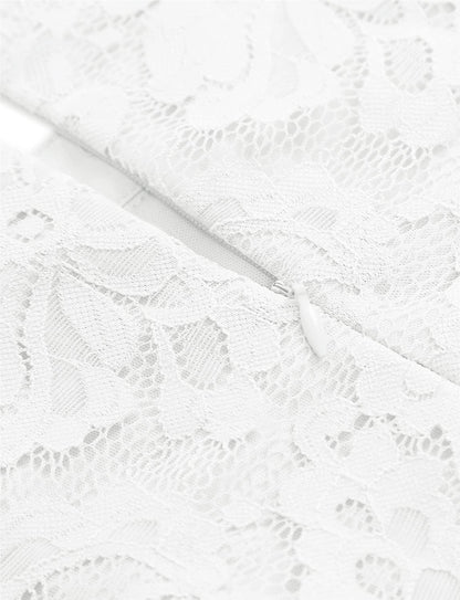 Elegant Hi-Lo Lace Halter Dress for Wedding Guests & Bridesmaids - Perfect Cocktail Party Attire